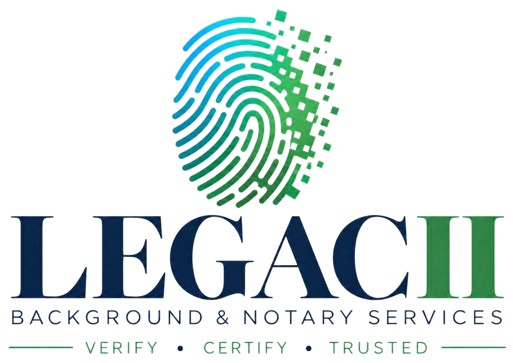 LEGACII Background and Notary